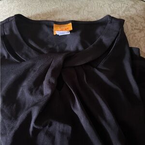 Ruby Rd Black Sleeveless Tie Front Blouse